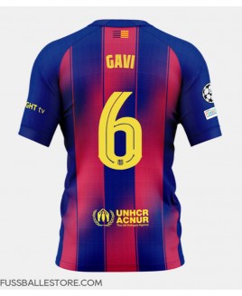 Günstige Barcelona Paez Gavi #6 Heimtrikot 2025-26 Kurzarm